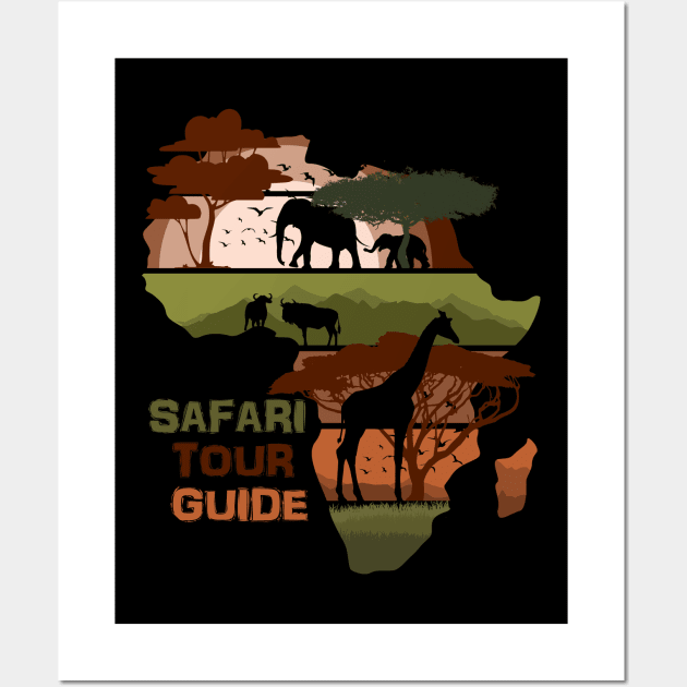 Safari Tour Guide Wall Art by Nerd_art